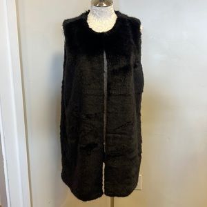 Black Talbots Fur Vest size large